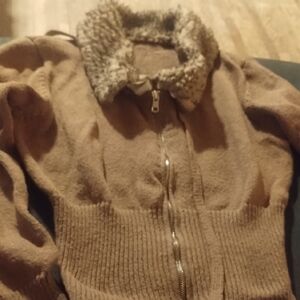 Brown Jacket with Faux Fur Collar